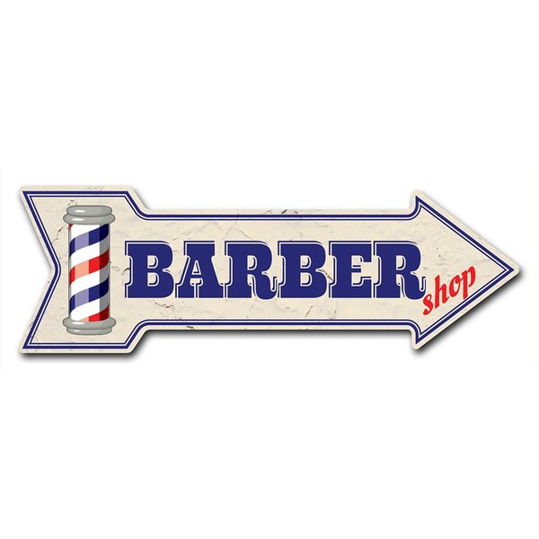 Barber Shop 2 Arrow Decal Funny Home Decor 24in Wide